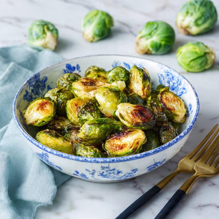 Maple Dijon Roasted Brussels Sprouts Recipe