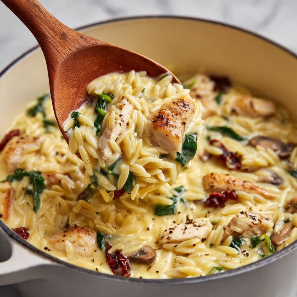 One Pot Italian Chicken Orzo Recipe