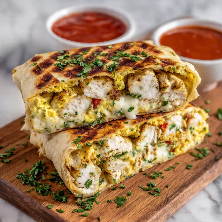 Ooey-Gooey Cheesy Garlic Chicken Wraps Recipe