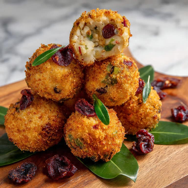 Crispy Sausage and Cranberry Stuffing Balls Recipe