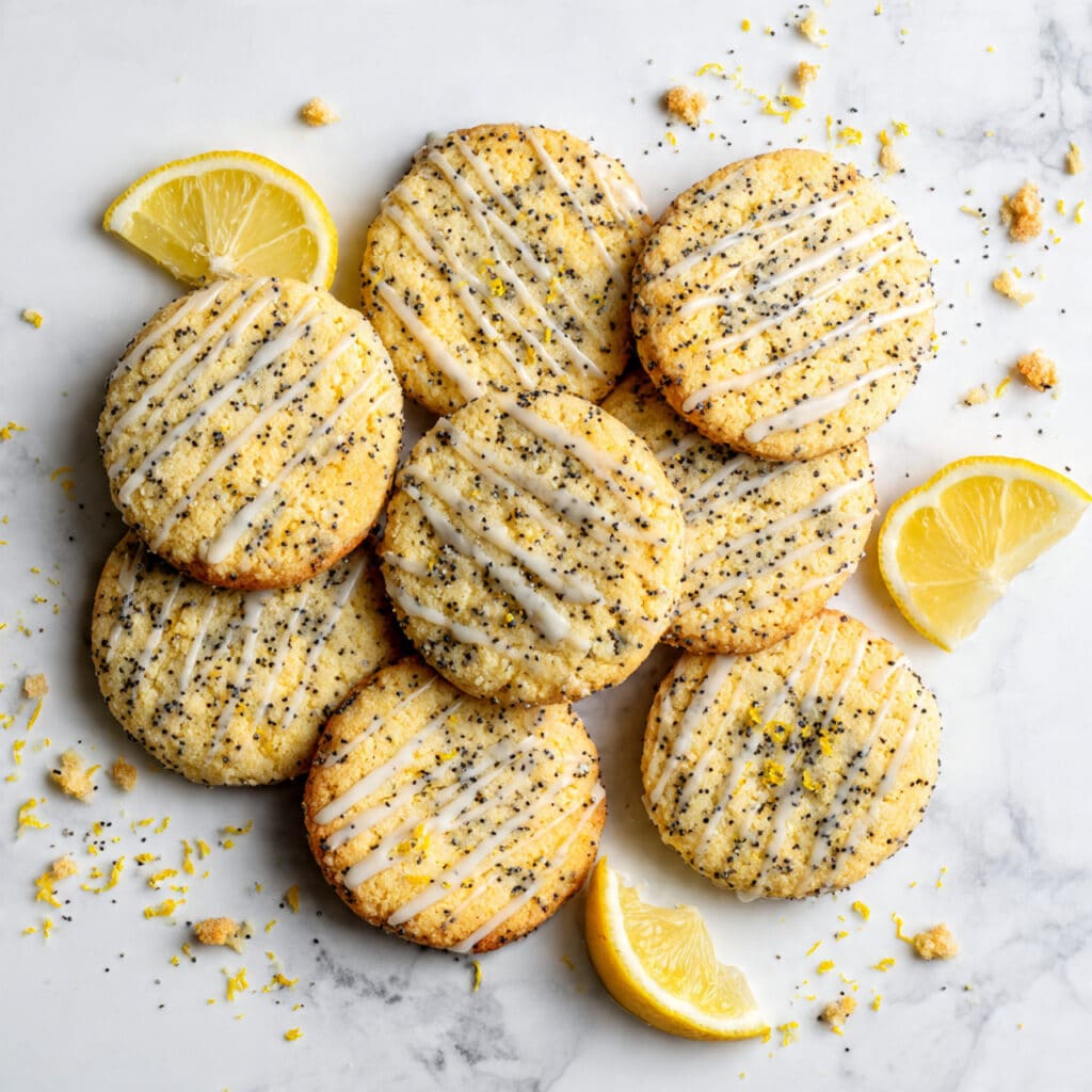Chewy Lemon Poppy Seed Cookies with Lemon Glaze Recipe