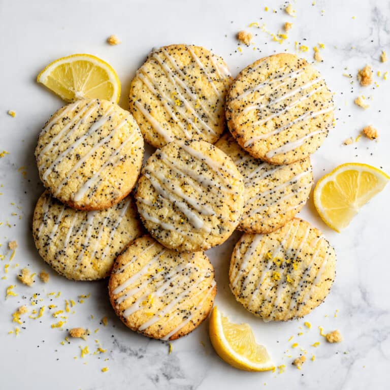 Chewy Lemon Poppy Seed Cookies with Lemon Glaze Recipe