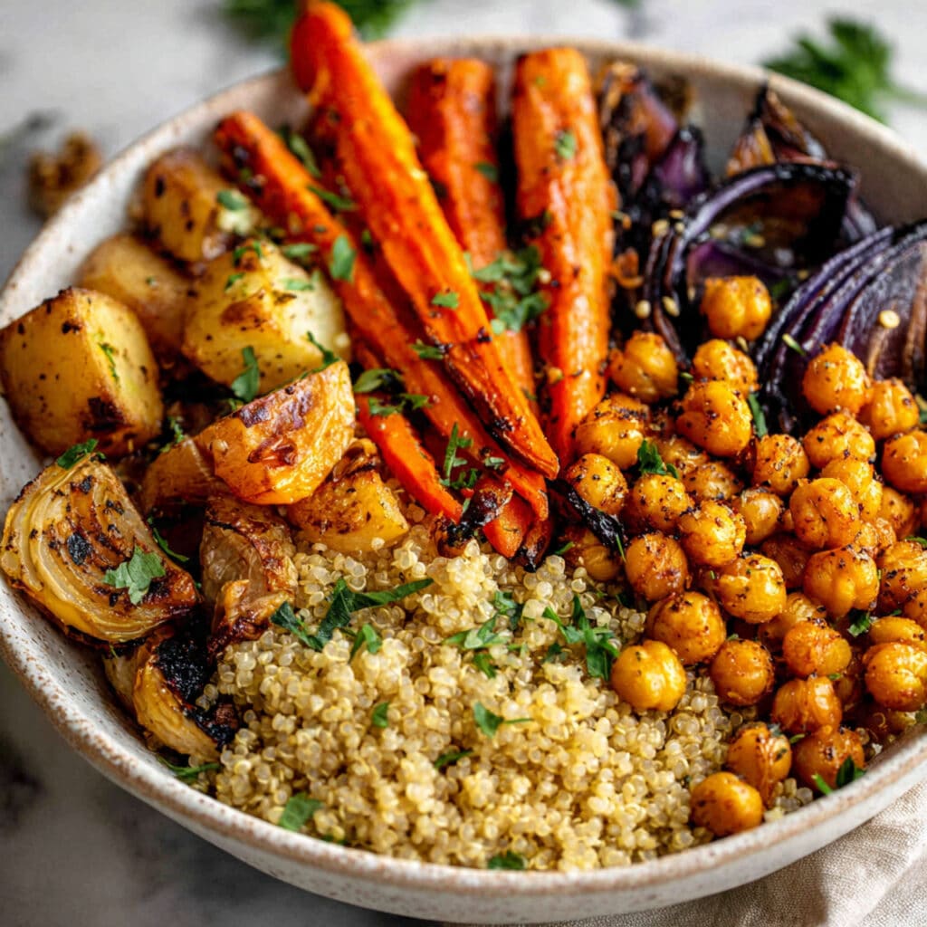 Maple Dijon Roasted Carrots and Apples Recipe