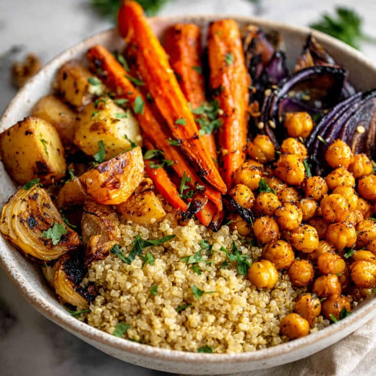 Maple Dijon Roasted Carrots and Apples Recipe