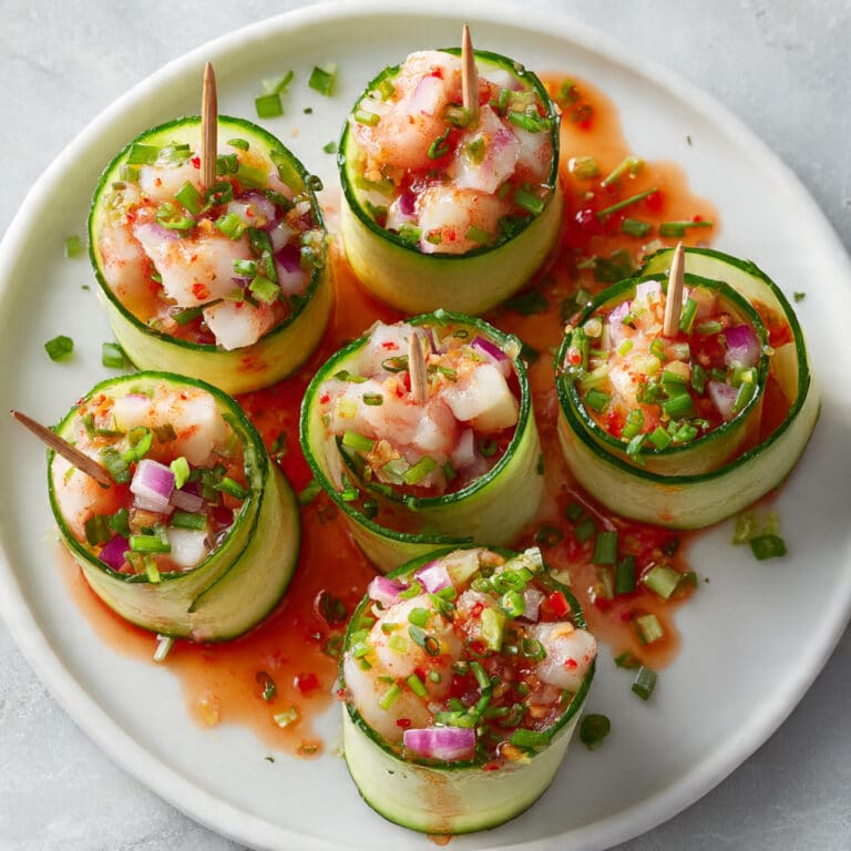 Buffalo Chicken Cucumber Rolls Recipe