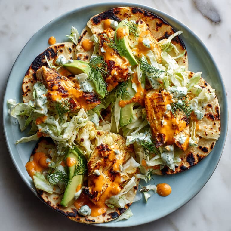 Buffalo Chicken Smash Tacos with Herby Ranch Slaw Recipe