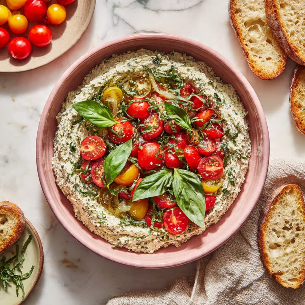 Quick and Easy Boursin Bruschetta Dip Recipe