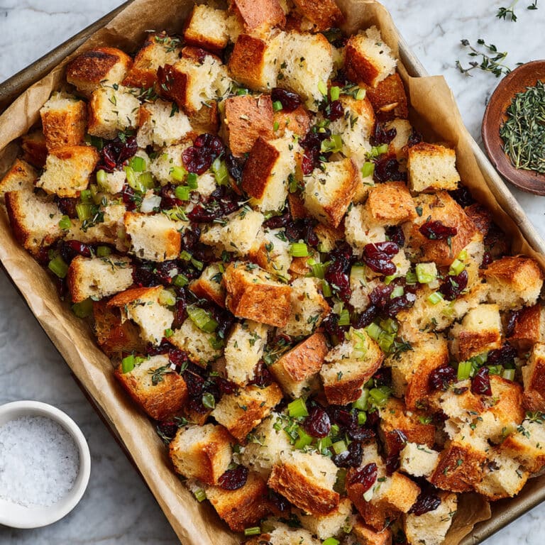 Crispy Sheet Pan Stuffing Recipe