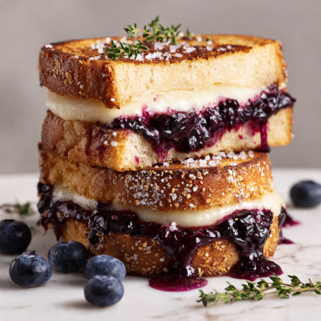 Gourmet Blueberry Brie Grilled Cheese Recipe