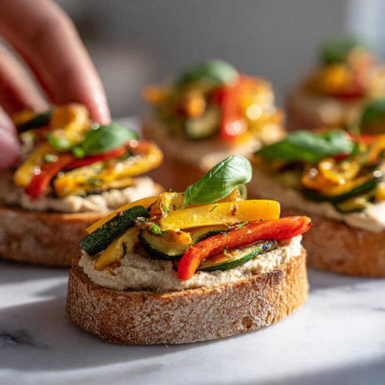 Balsamic Zucchini & Pepper Crostini Recipe