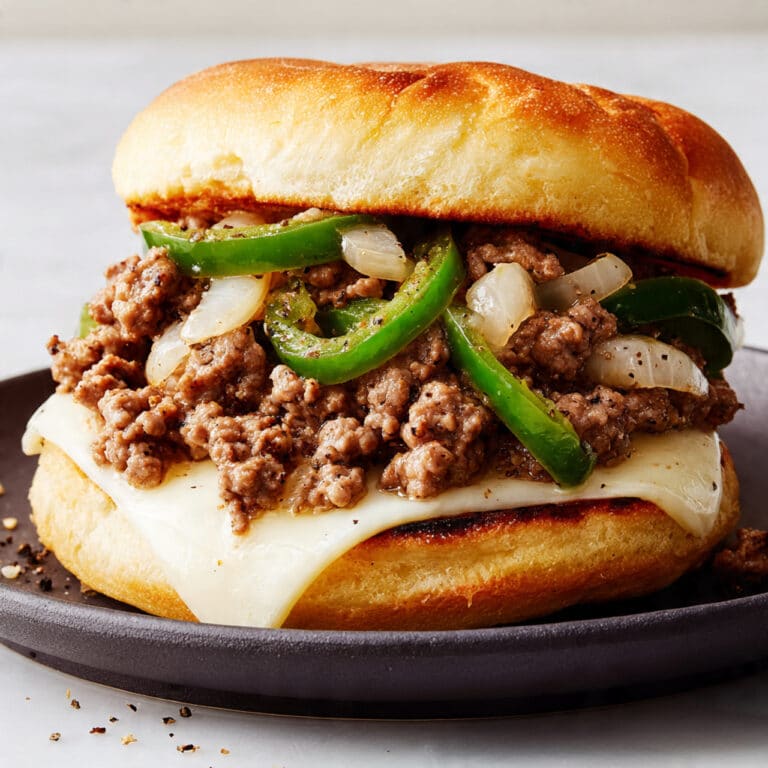 Ground Beef Cheesesteak Sandwiches Recipe