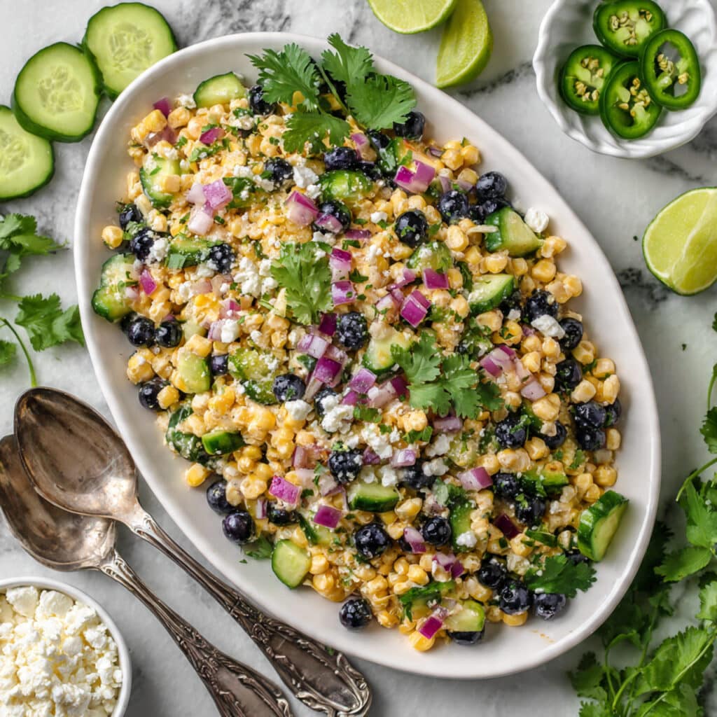 Blueberry Corn Salad with Honey Lime Dressing Recipe