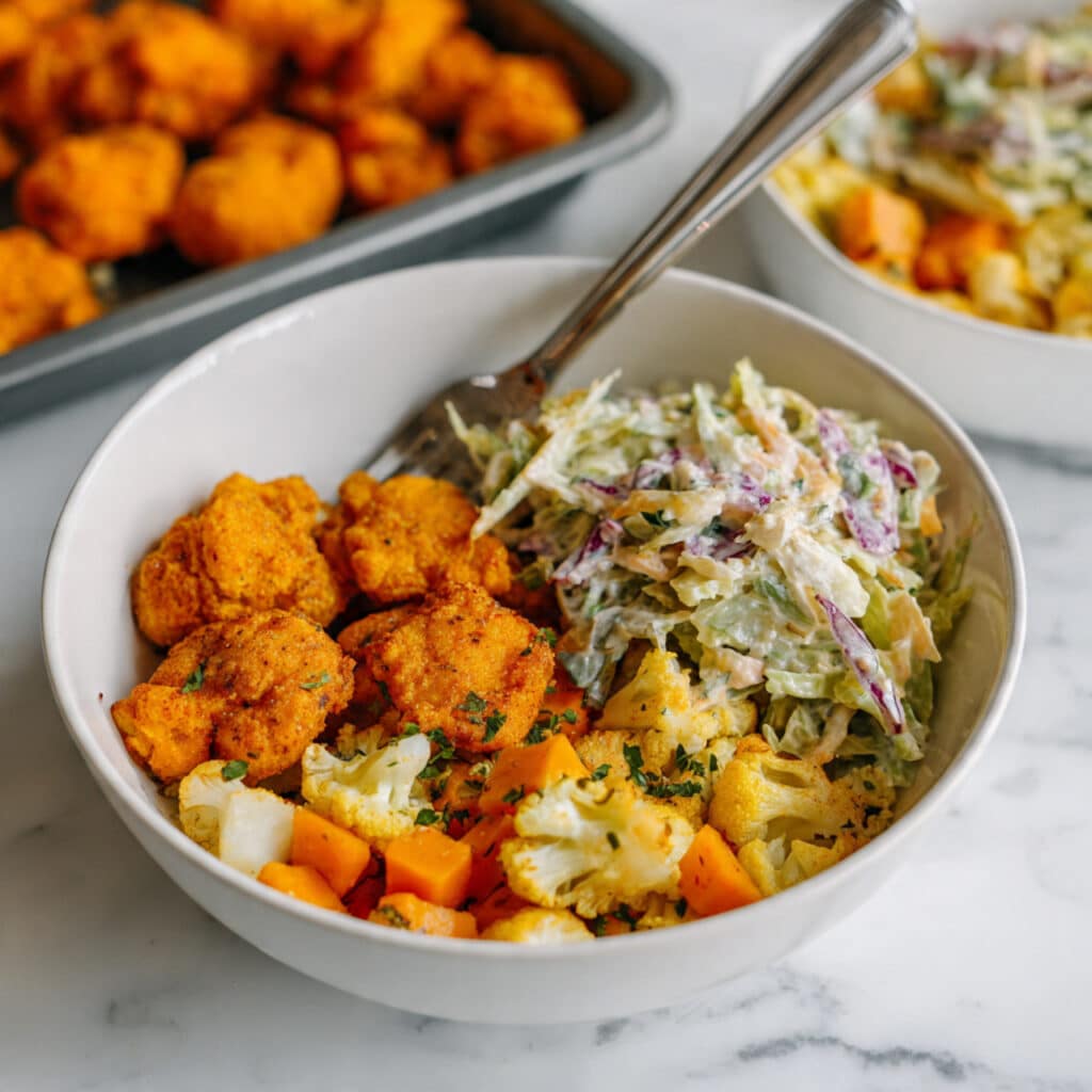 Sheet Pan Buffalo Chicken and Sweet Potato Bowls Recipe