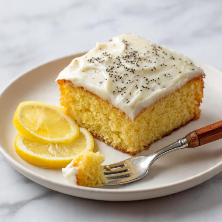 Lemon Poppy Seed Cake with Cream Cheese Frosting Recipe