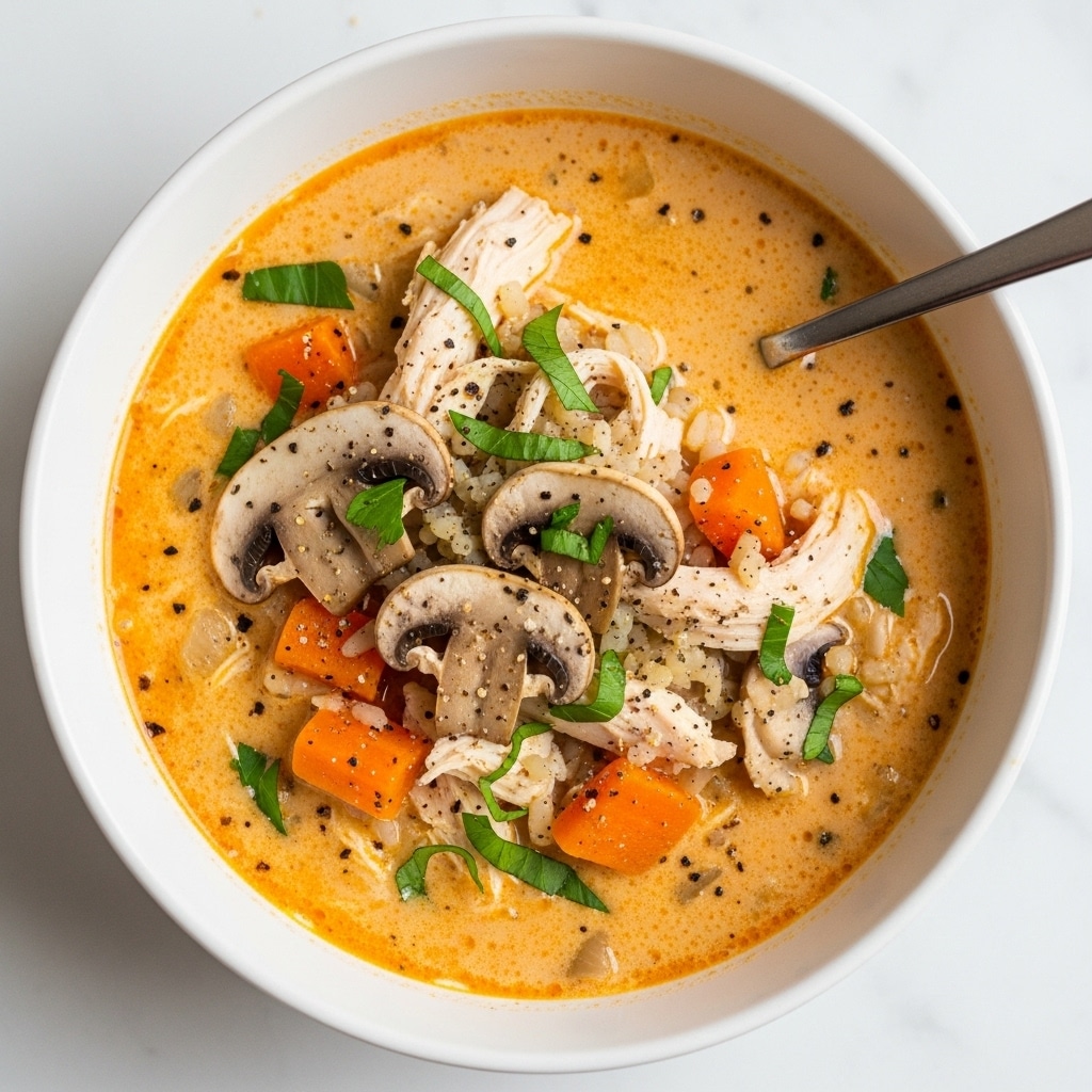Chicken, Mushroom & Wild Rice Soup Recipe