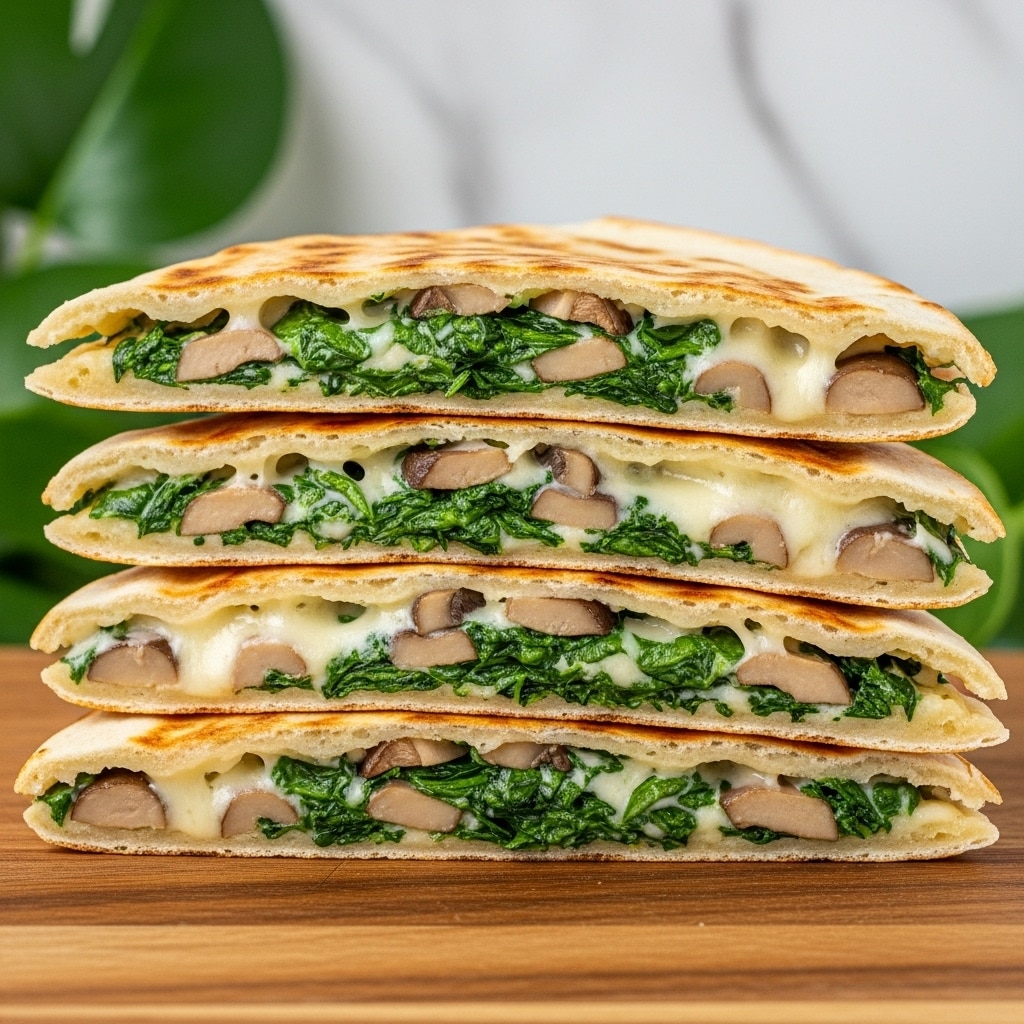 Spinach and Mushroom Quesadillas Recipe