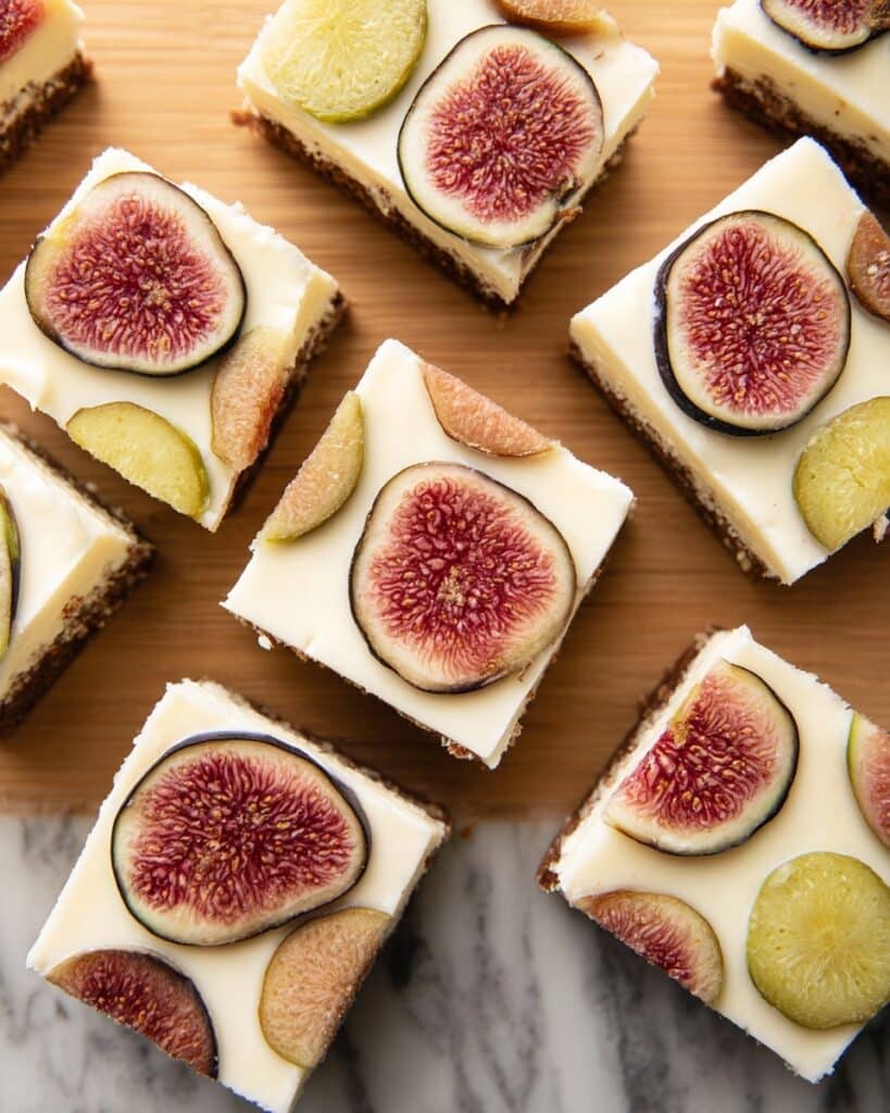 Fig Cardamom Cheesecake Bars Recipe