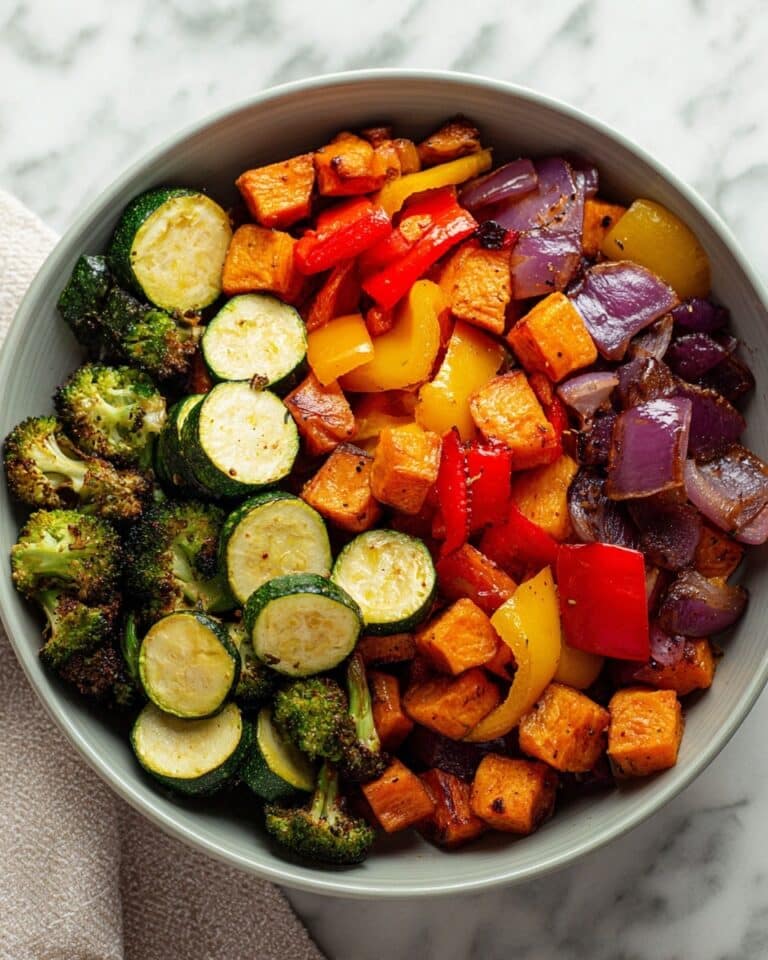 Oven Roasted Vegetables with Carrots, Bell Peppers, Zucchini, Sweet Potato, and Broccoli Recipe
