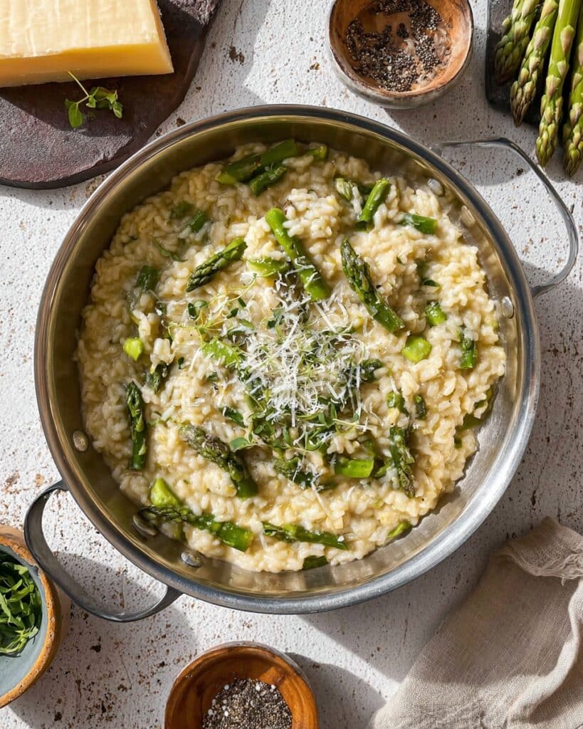 Asparagus Risotto with Lemon, Herbs, and Parmesan Recipe