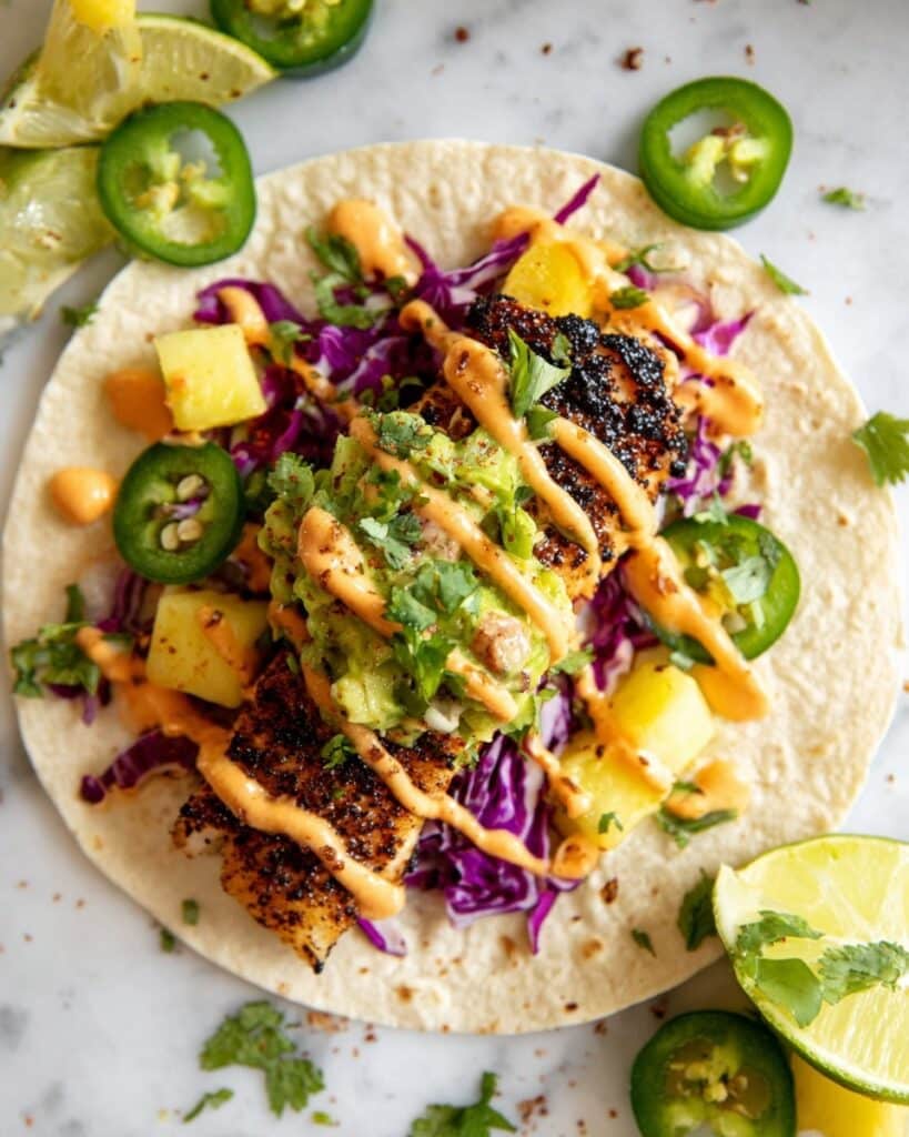 Salmon Tacos with Pineapple Avocado Salsa Recipe