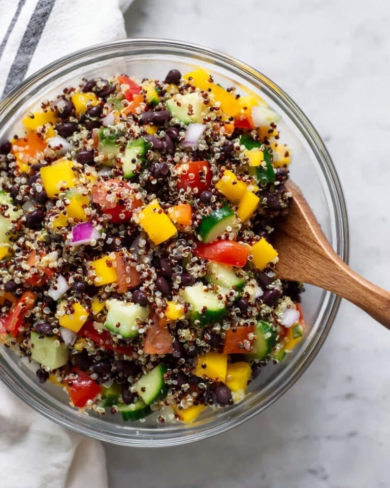 Quinoa and Black Bean Salad with Mango and Fresh Veggies Recipe