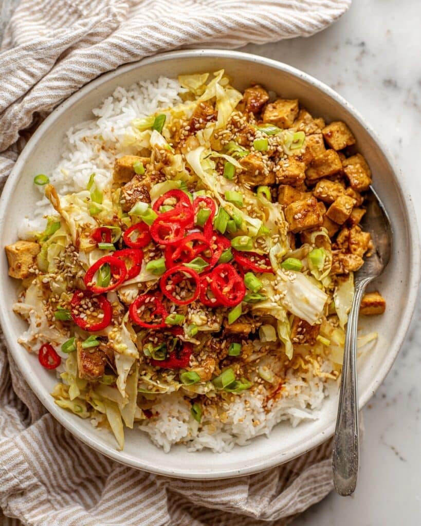 Tofu and Cabbage Stir Fry Recipe
