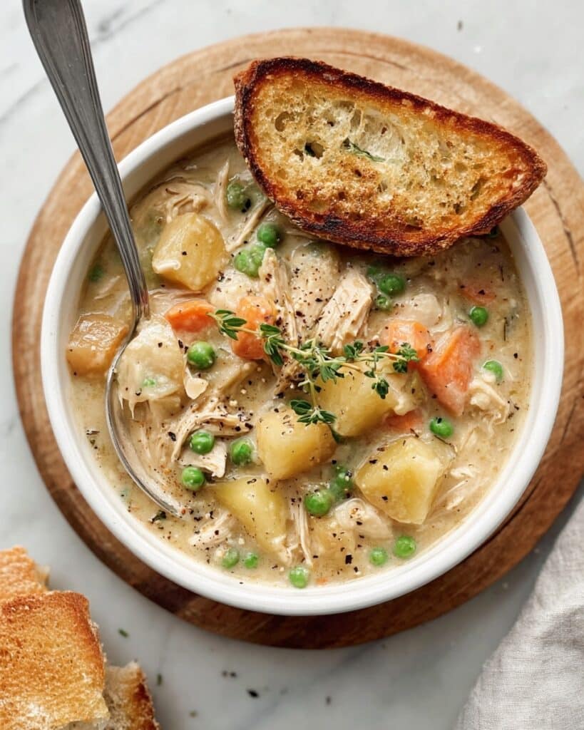 Slow Cooker White Wine Chicken Stew with Herbs and Veggies Recipe