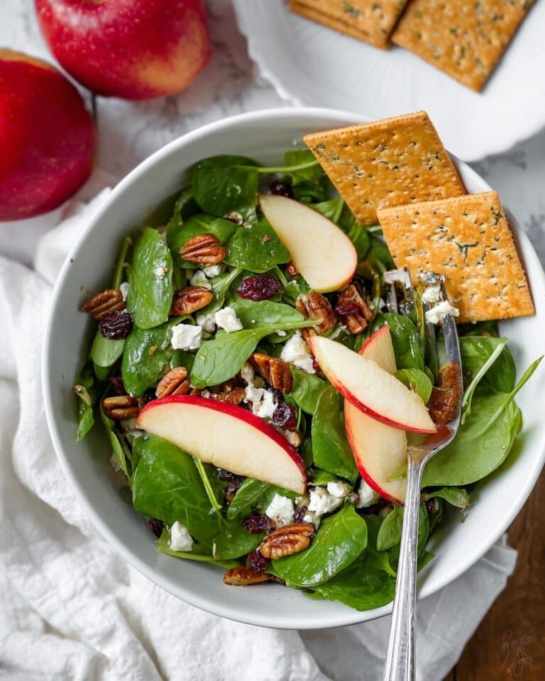 Apple Feta Spinach Salad Recipe