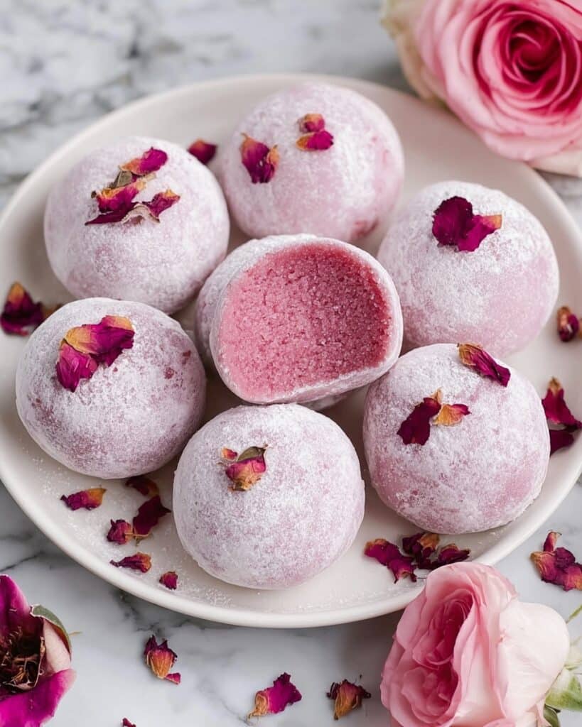 Rose Water Raspberry White Chocolate Truffles Recipe