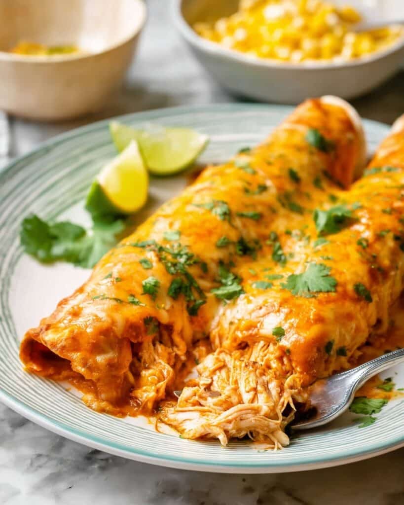 High Protein Chicken Enchiladas (30-minute) Recipe