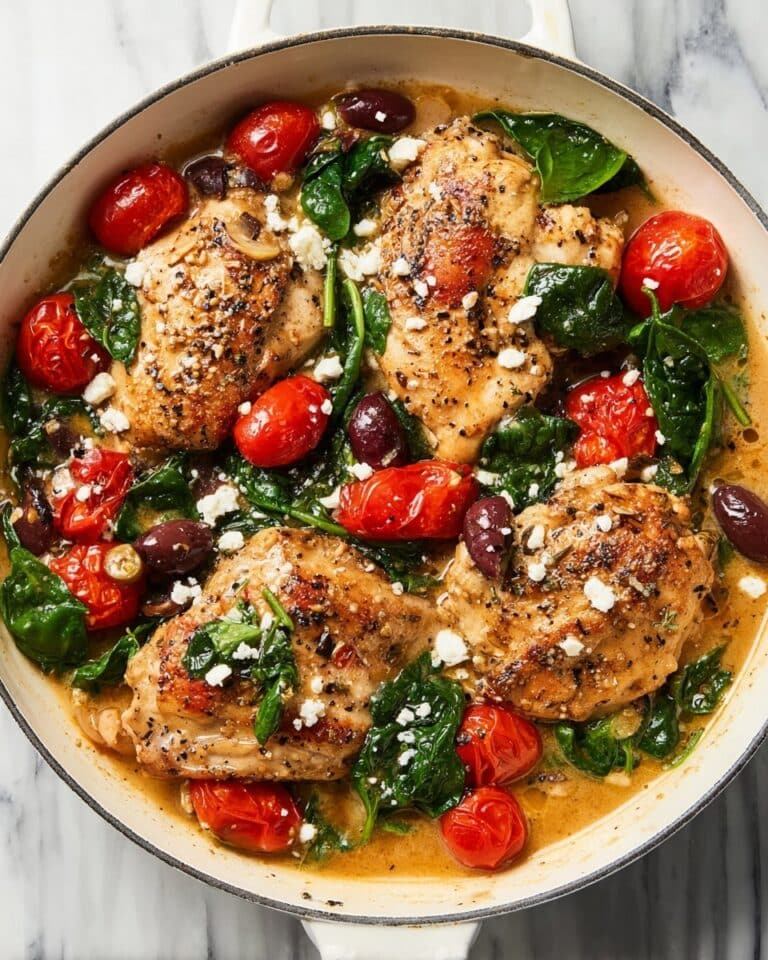 Mediterranean Chicken with Cherry Tomatoes, Olives, and Feta Recipe