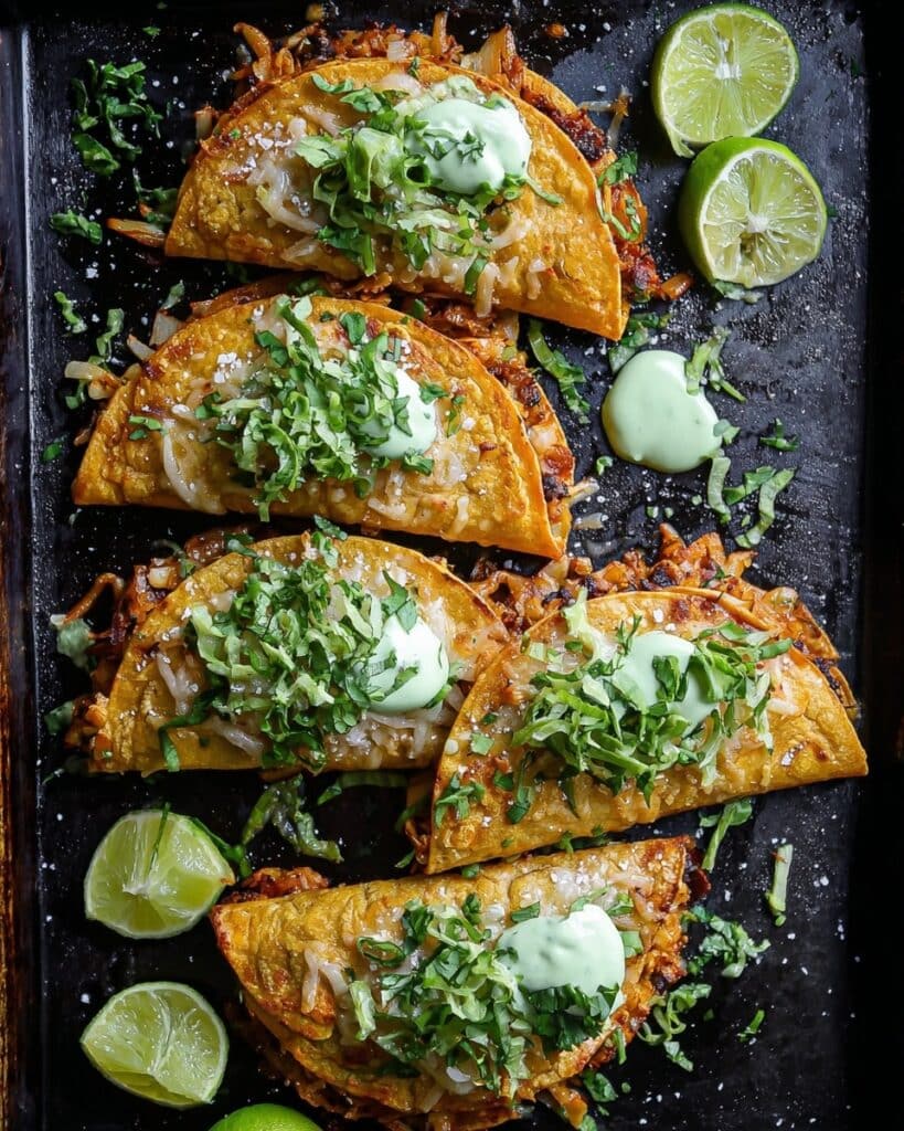 Crispy Poblano Chicken Tacos with Avocado-Jalapeño Salsa Recipe