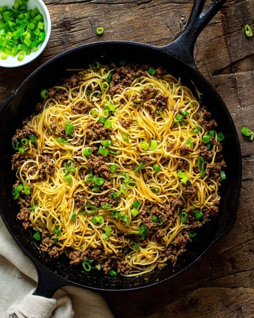 Korean Ground Beef Noodles Recipe