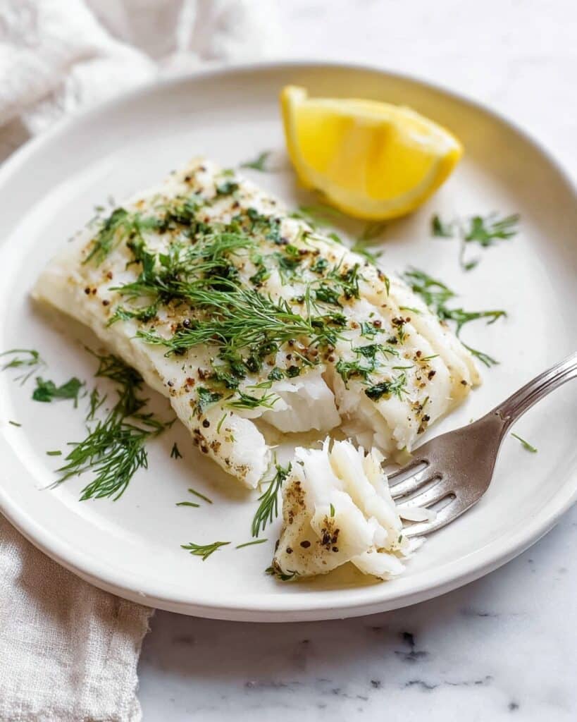 Pan Seared Halibut with Capers, Dill, and Lemon Recipe