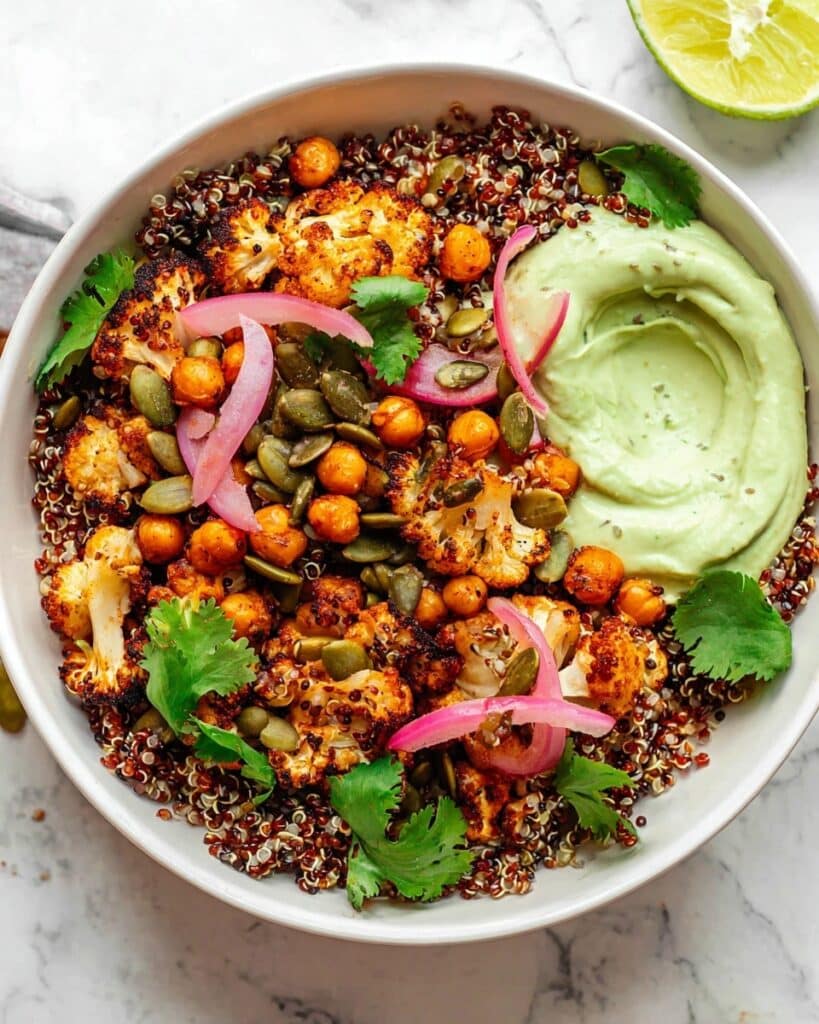 Cilantro-Lime Cauliflower Quinoa Bowls Recipe