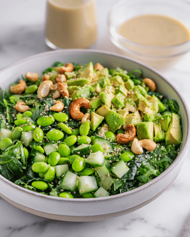 Cucumber Edamame Salad with Creamy Miso Dressing Recipe
