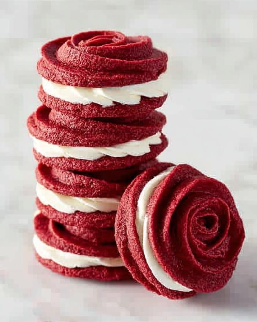 Red Velvet Rose Cookies Recipe