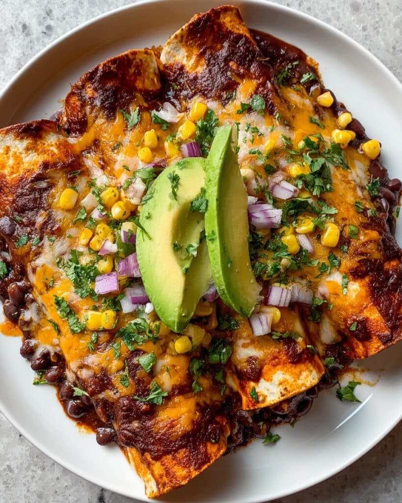 Sweet Potato, Corn, and Black Bean Enchiladas Recipe