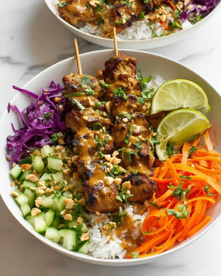 Chicken Satay Spring Roll Bowls Recipe