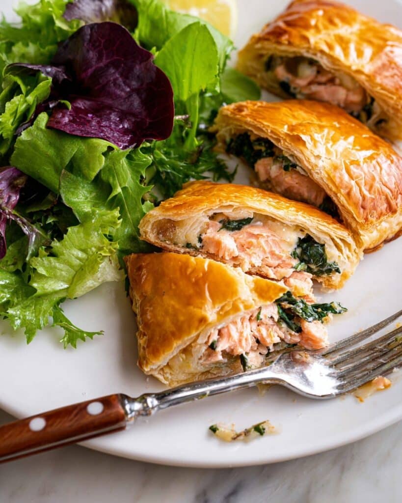 Salmon Wellington with Puff Pastry Recipe