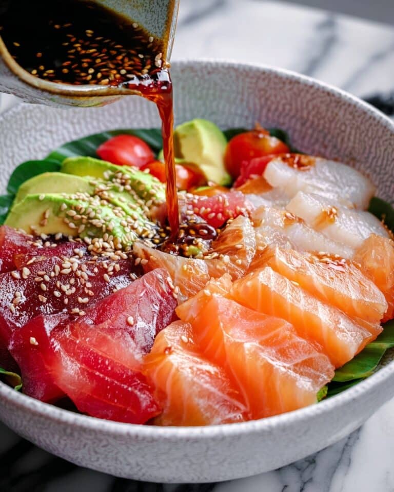 Sashimi Salad with Homemade Japanese Wafu Dressing Recipe