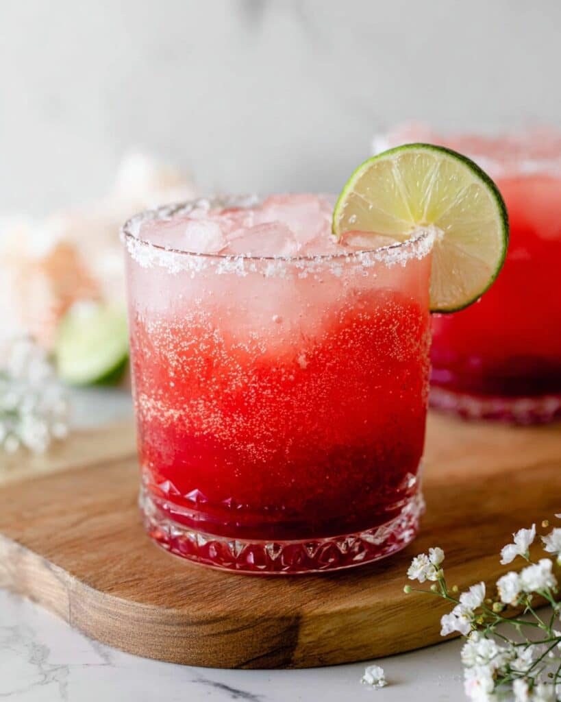 Strawberry Lime Mocktail Margarita Recipe