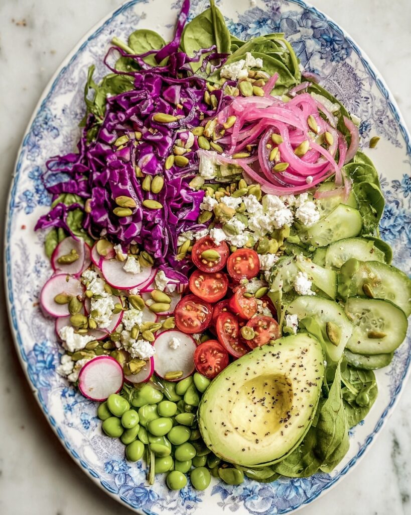 Everything Spring Green Salad with Lemon Basil Vinaigrette Recipe