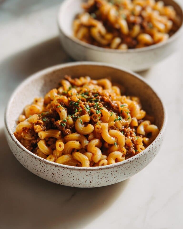 Slow Cooker Hamburger Helper with Gluten-Free Pasta and Cheddar Recipe