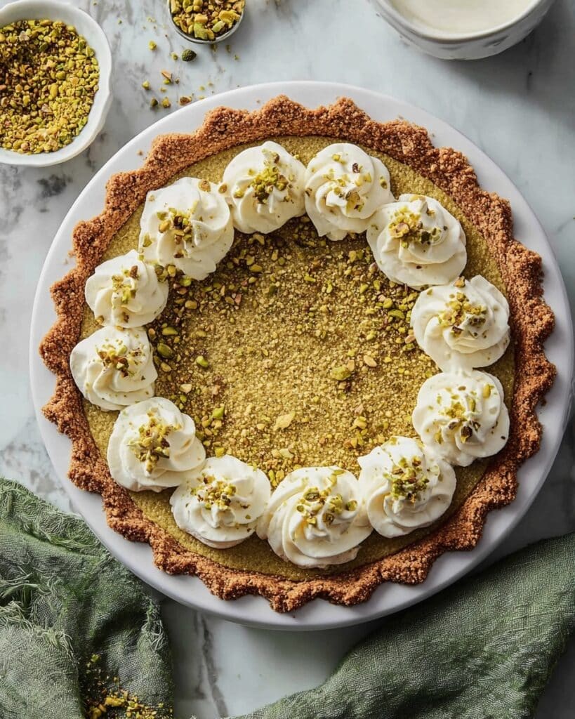 Creamy Baked Pistachio Custard Pie Recipe