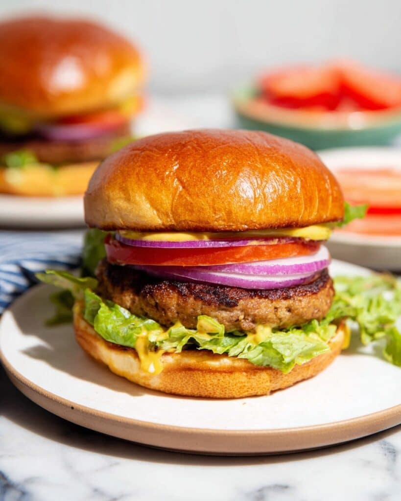 Best Ever Chicken Burger with Mediterranean-Spiced Chicken Patties Recipe