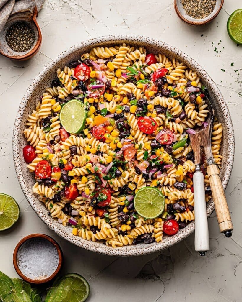 Mexican Pasta Salad with Chili-Lime Cream Dressing Recipe