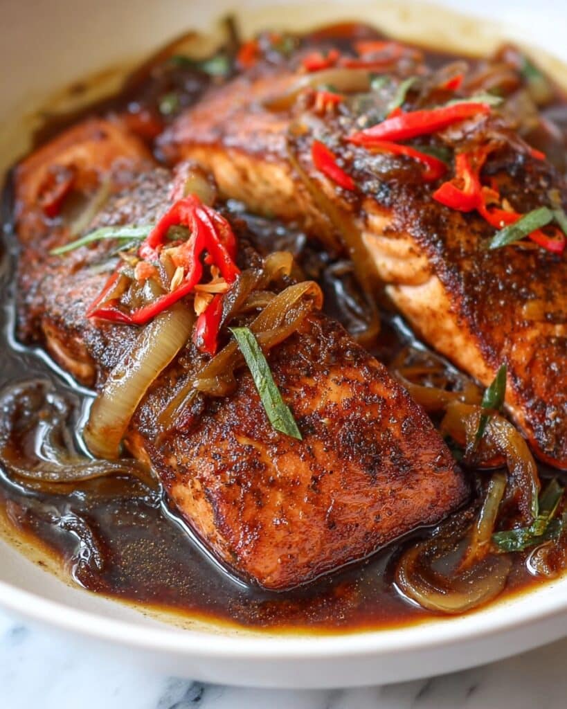 Brown Stew Salmon Recipe