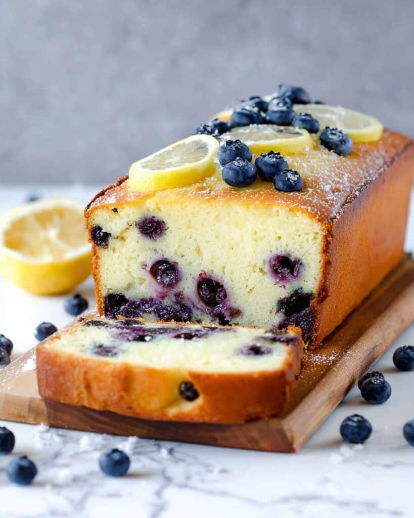 Cream Cheese-Filled Lemon Blueberry Loaf Recipe