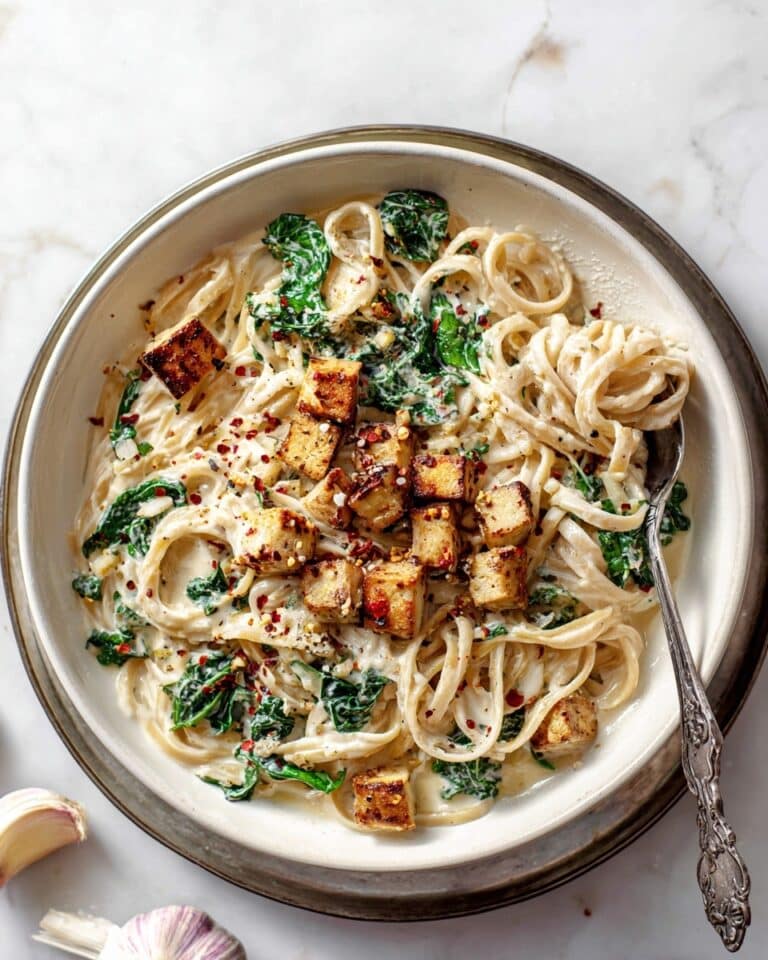 Creamy Tahini Pasta with Lemon and Garlic Recipe